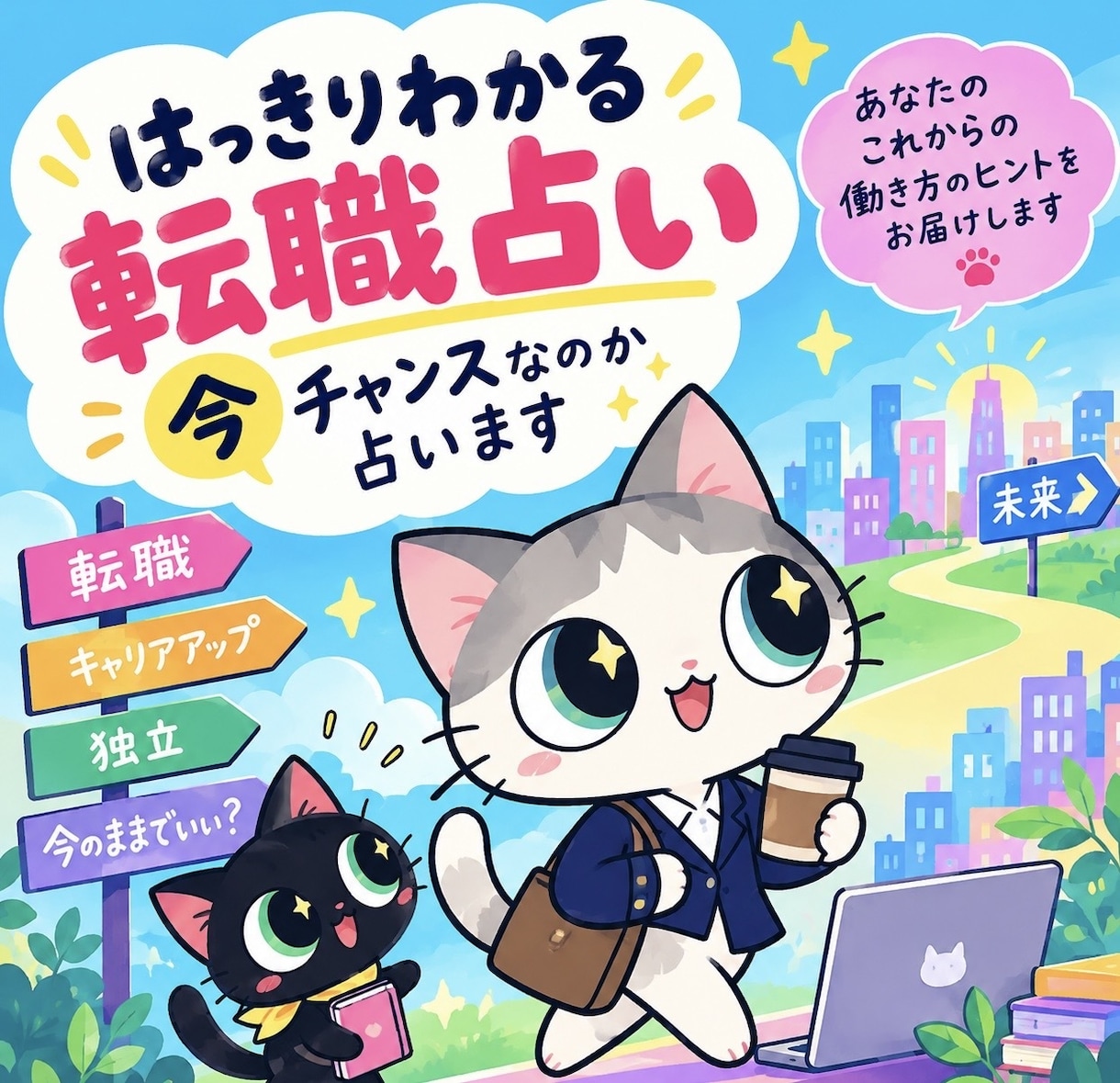 はっきりわかる転職占い。今チャンスなのかを占います 転職を迷っている方へ。メリットデメリット・総合的なアドバイス イメージ1