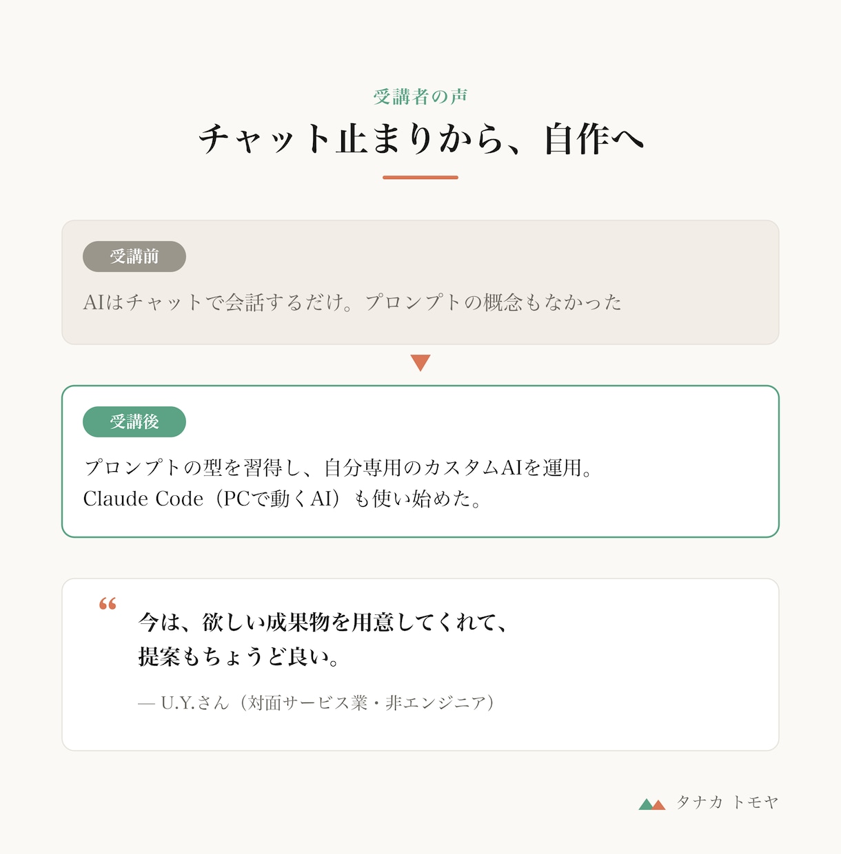 AIを使えるまで1ヶ月集中で教えます 全4回・原理から学んで、AIを自分の道具に イメージ3