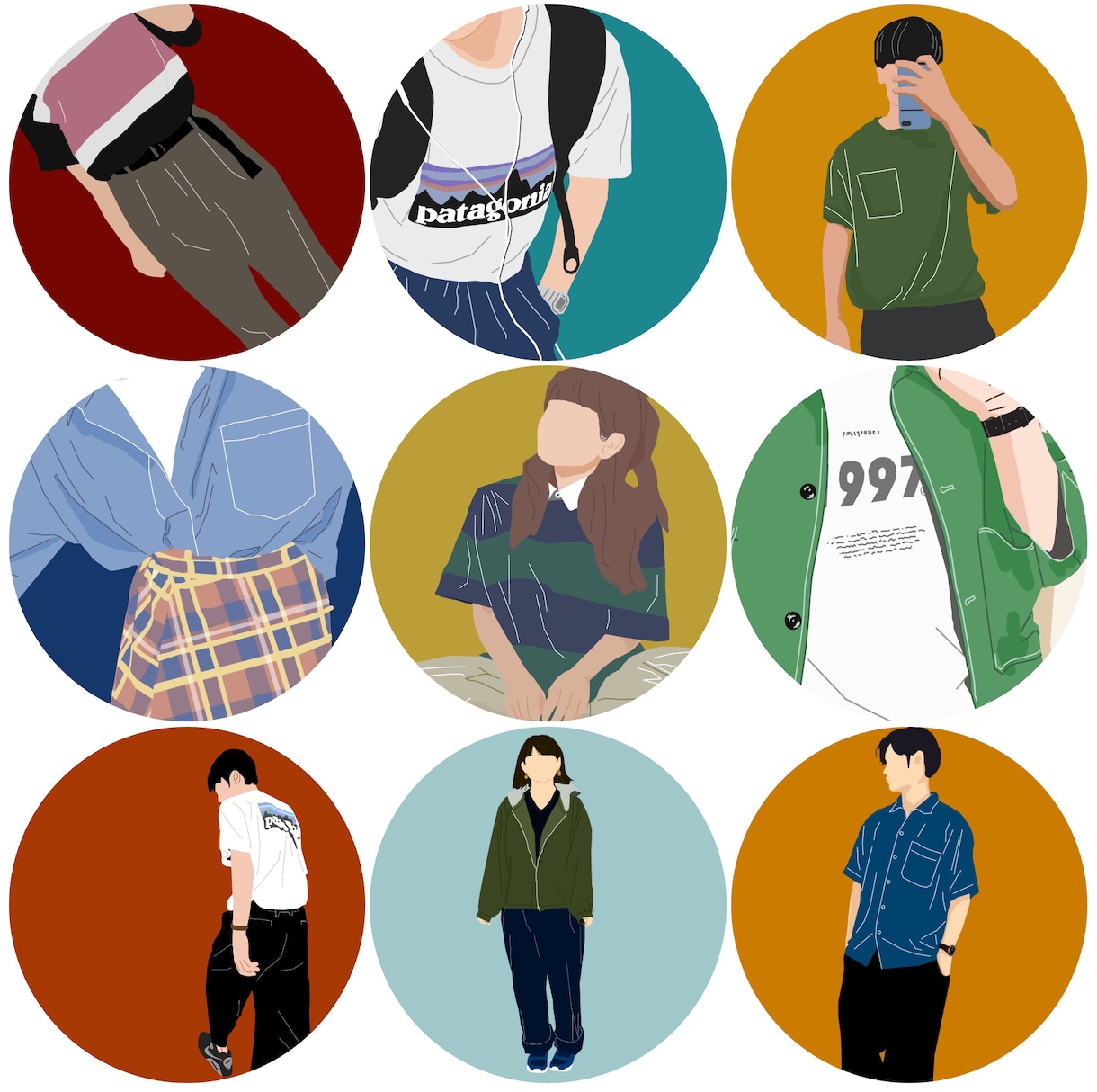 プロのデザイナーがファッションイラストを描きます SNSのアイコンにぜひ！あなたのコーデのイラストを描きます！ イメージ1