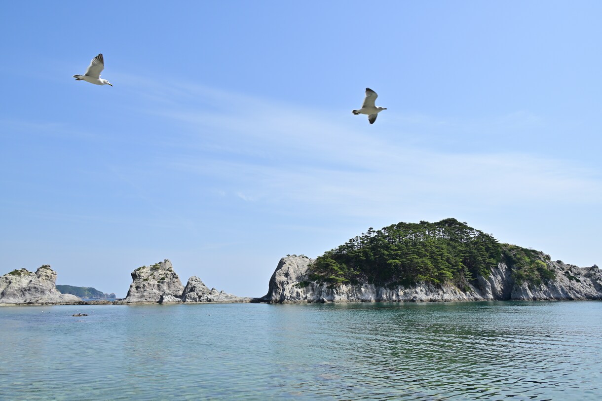 独特な景観を形成する浄土ヶ浜の写真を提供します 独特な景観を形成する浄土ヶ浜とエターナルグリーン イメージ1