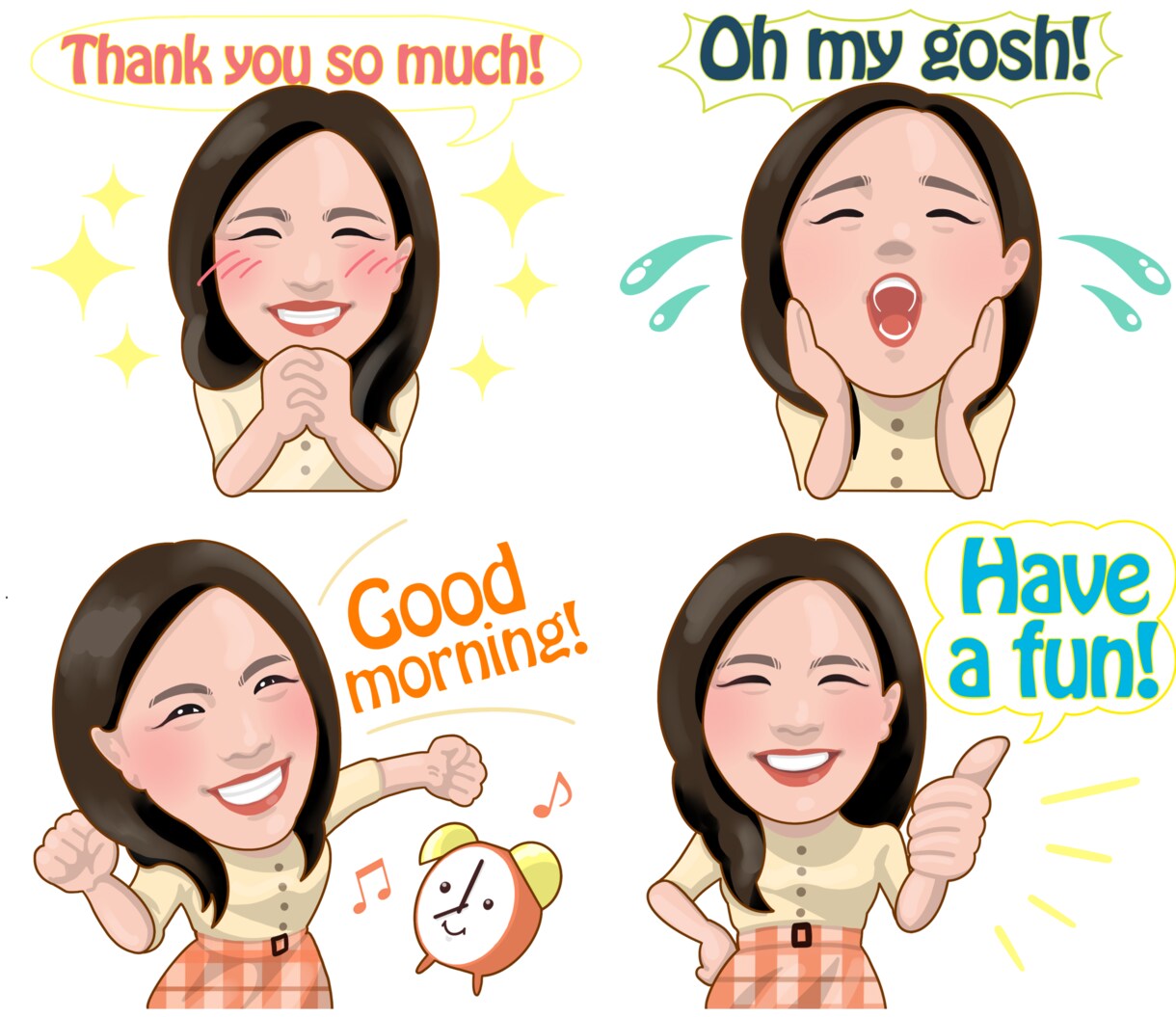 世界に１つの似顔絵LINEスタンプを作成します ★BIGスタンプ制作可！高画質スタンプ原画もプレゼント！★ イメージ6