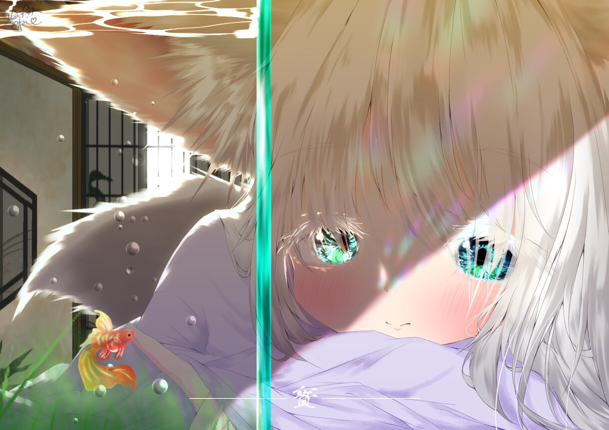 和風ケモミミ少女、描きます 自分だけの壁紙・アイコンが欲しい方へ イメージ4