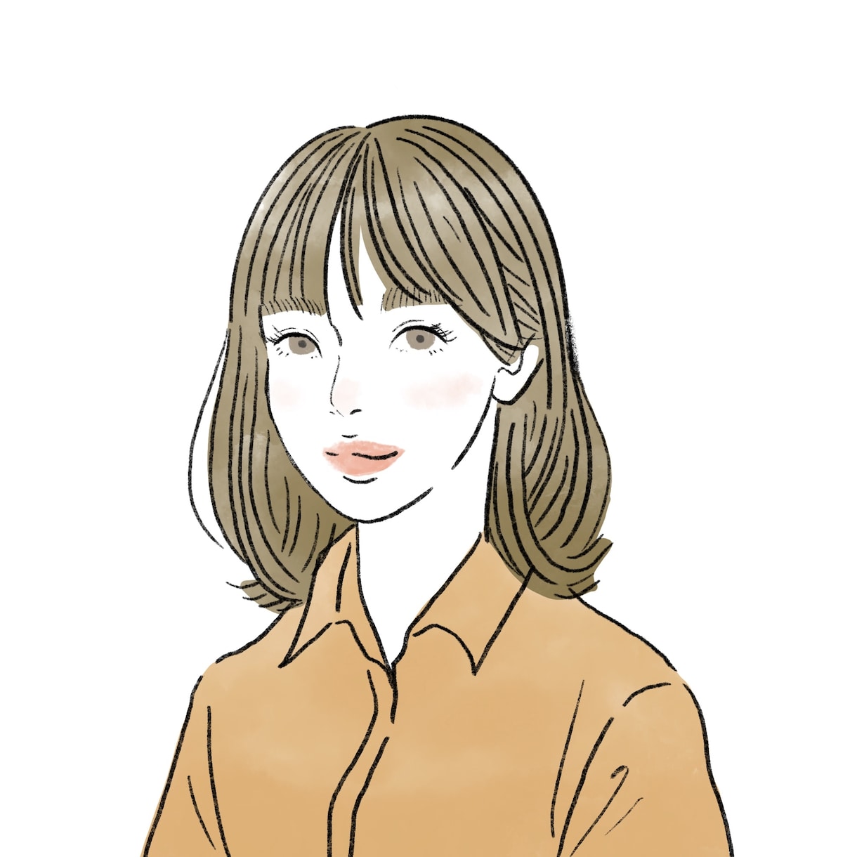 ファッションイラスト風☆おしゃれな似顔絵を描きます シンプルで可愛い、ほどよく似ている似顔絵です。 イメージ9