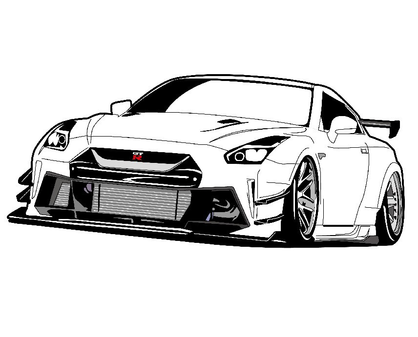 自動車をシンプルなタッチで描きます Tシャツやキーホルダーなどノベルティにも使えるイラストです。 イメージ3