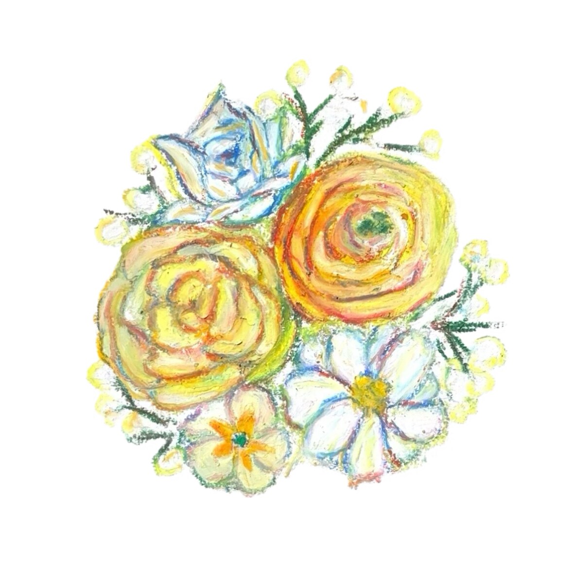 思いを届ける花束を描きます あなただけの花束を描きます　(データ納品/原画も可) イメージ1