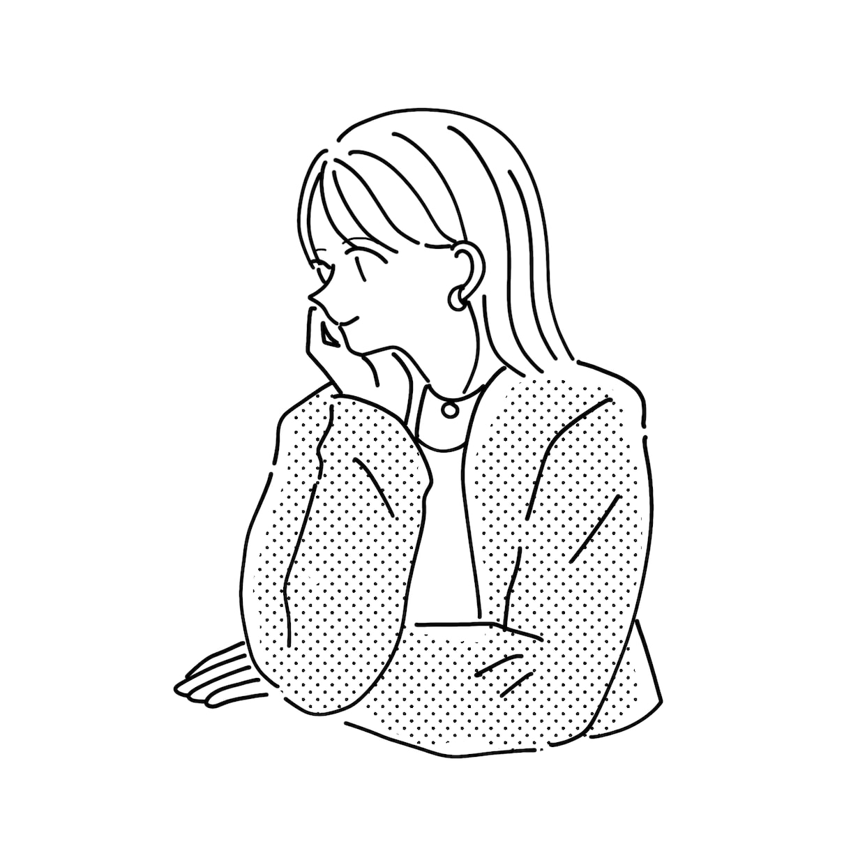 シンプルな人物のイラスト描きます アイコンやヘッダーなどにもどうぞ イメージ2