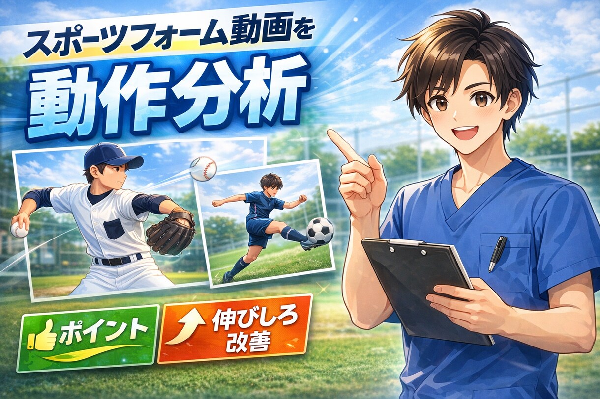 学生応援｜スポーツ動作分析します 学生限定！あなたのスポーツ動作にアドバイスを！ イメージ1