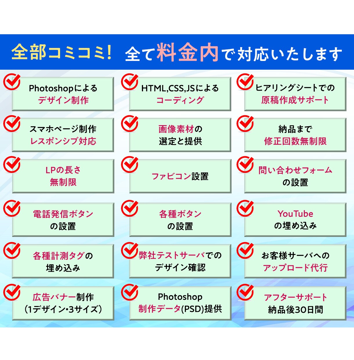 初心者歓迎:マーケタが売れるLPを格安で制作します 原稿サポート・スマホ対応・サーバーUP・その他全部コミコミ! イメージ3