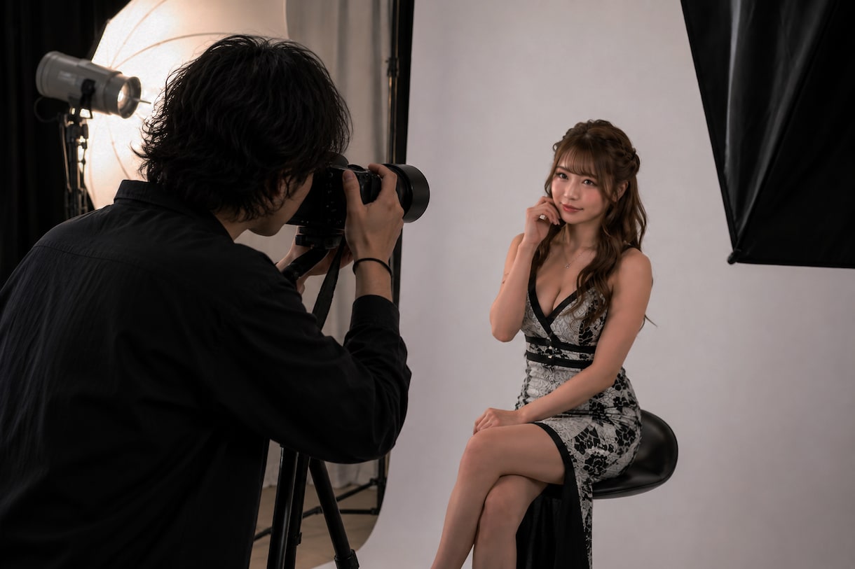 加工バレを抑えたレタッチで宣材写真を自然に整えます 無料修正サービスで「あ！ここ忘れてた！！」を無くします。 イメージ2