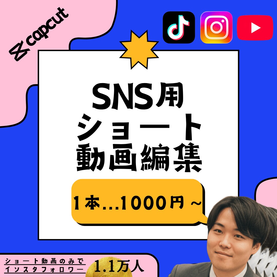 capcut使用したをショート動画編集をします SNS向けなどのショート動画を編集いたします！ イメージ1