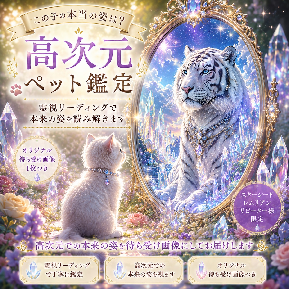 ペットの本当の姿　携帯待ち受け画像つくります スターシード向け　高次元ガイド鑑定 イメージ2