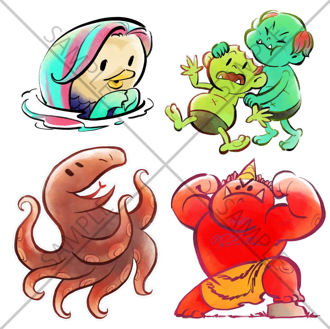 ゆるかわクリーチャー描きます ユルくてかわいい！妖怪・モンスター・生き物のイラスト イメージ2