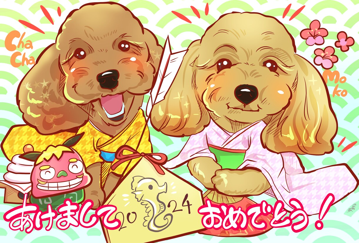 うちの子の可愛いペット似顔絵作成します うちの子の可愛さそのままに。大切な家族を思い出に残しましょう イメージ1