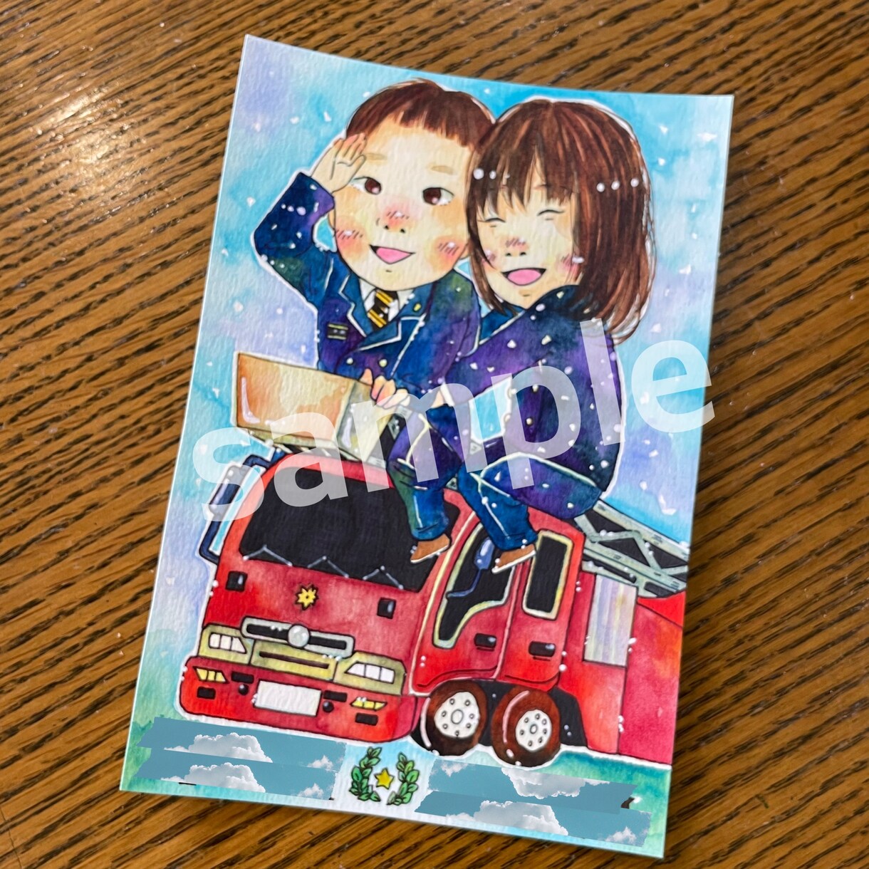 送料無料✨可愛い似顔絵でお子さんの夢を叶えます 憧れの職業に変身‼️お子さん大喜びの１枚をプレゼントに✨ イメージ7