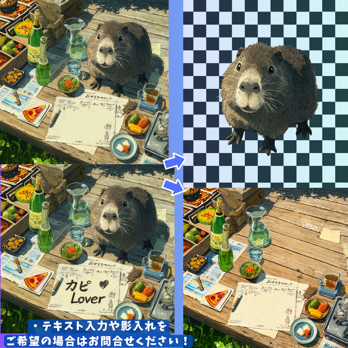 透過PNG・背景補完対応します キャラだけ使いたい を、透過PNG＋背景補完でお手伝いします イメージ5
