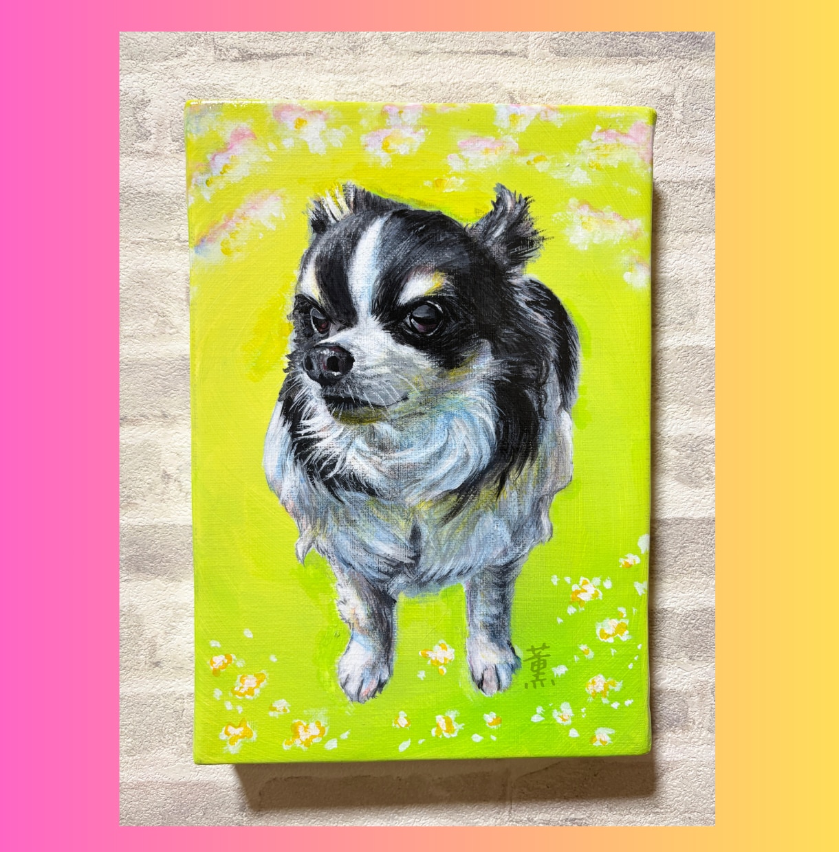 魂の輝きを描くペット似顔絵 原画配送致します うちのこアート：写真とエピソードから光を紡ぐアナログ原画 イメージ7
