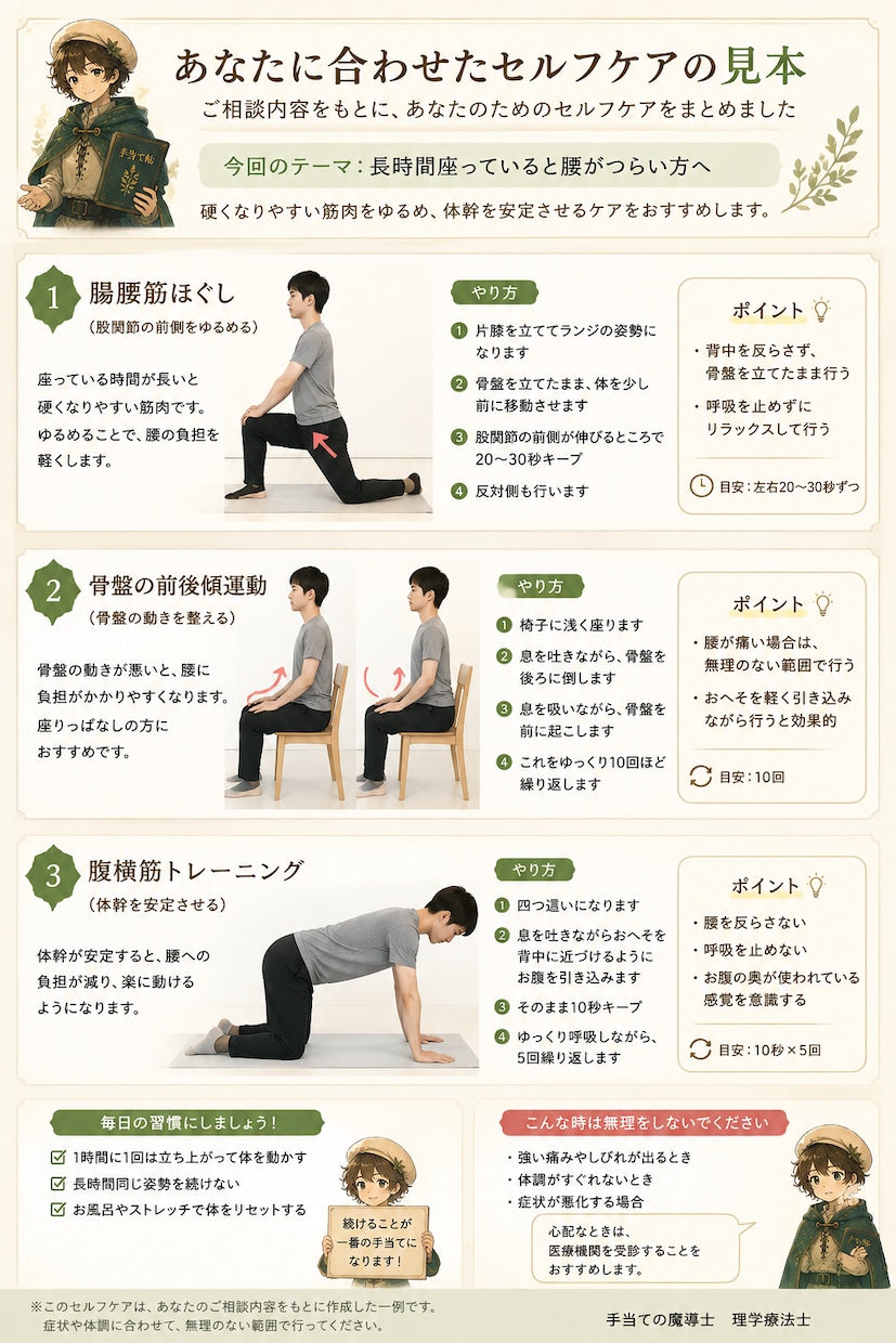 身体の悩みを理学療法士が一緒に整理します 何をすればいいか分からない方へ イメージ6