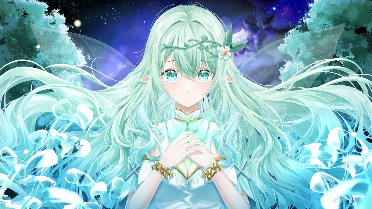 透明感のある等身イラストを描きます Vtuberや配信者など活動でオリジナルイラストが必要な方へ イメージ9