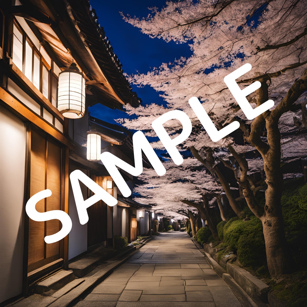 桜のある美しい風景画像（2枚セット）を販売します ブログやSNSで利用しやすいPNG形式！待ち受け画像にも◎ イメージ2