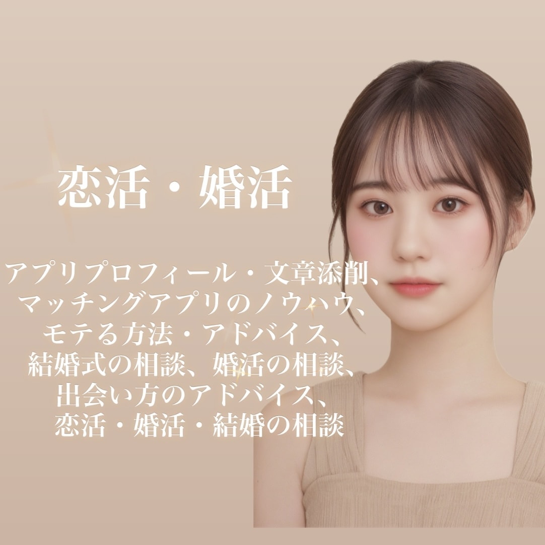 精神科看護師が恋愛・結婚のお悩みを一緒に考えます 恋の迷いや婚活の不安を吐き出し、整理しましょう。 イメージ1