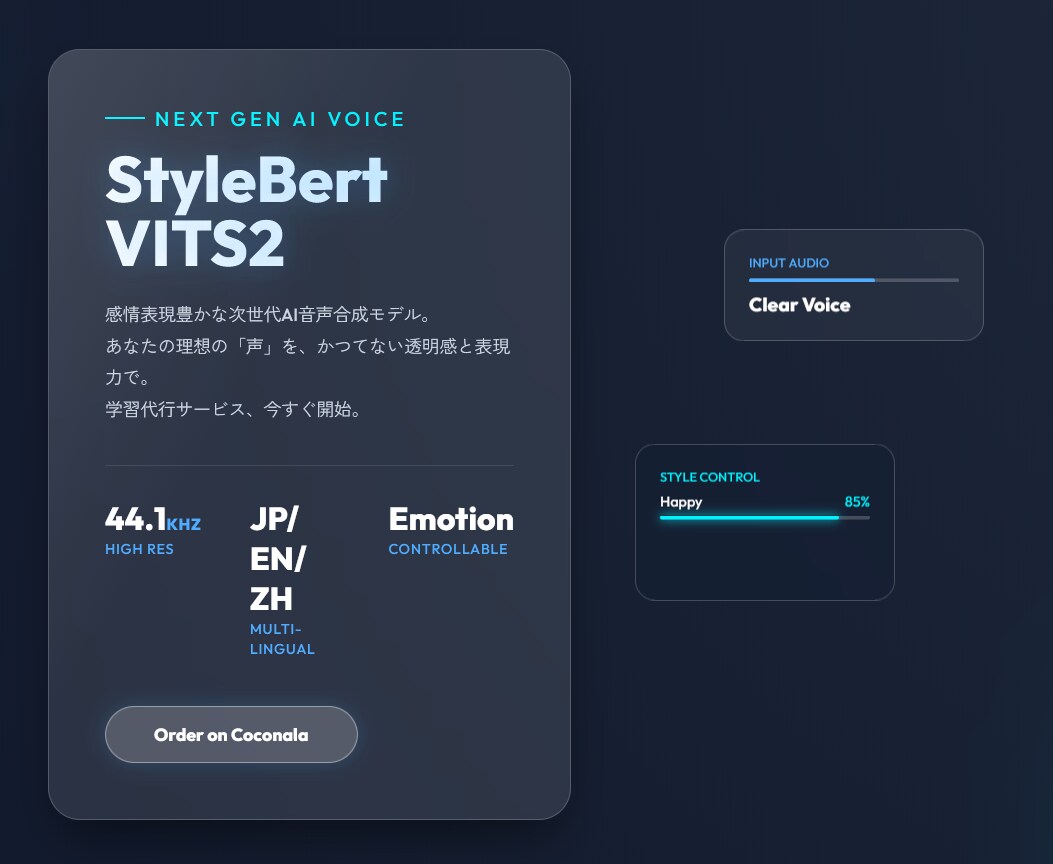 AI読み上げモデル作成！あなたの声を学習させます Style-Bert-VITS2データ学習代行します イメージ1