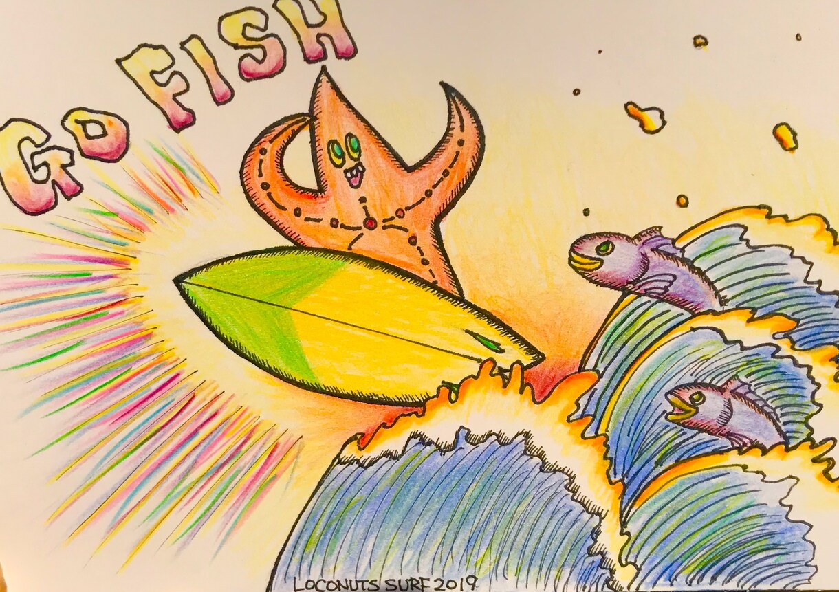 海、ハワイ、サーフスタイルをお描きします 海や夏が好きな方に、心温まるイラストを イメージ3