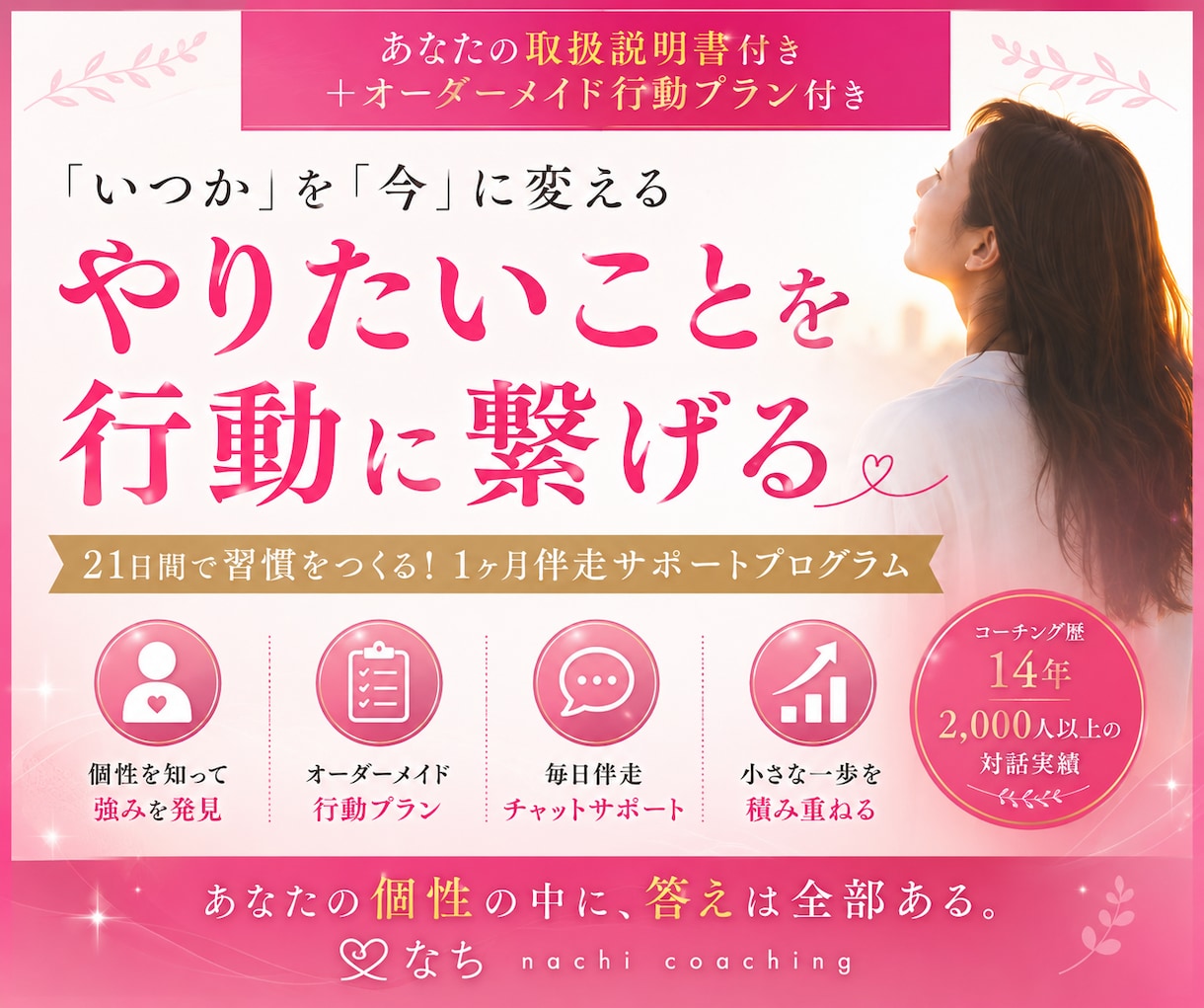 自分トリセツ付：21日間の習慣化伴走サポートします 意志が弱いんじゃない。個性に合う動かし方を知るだけで変わる。 イメージ1