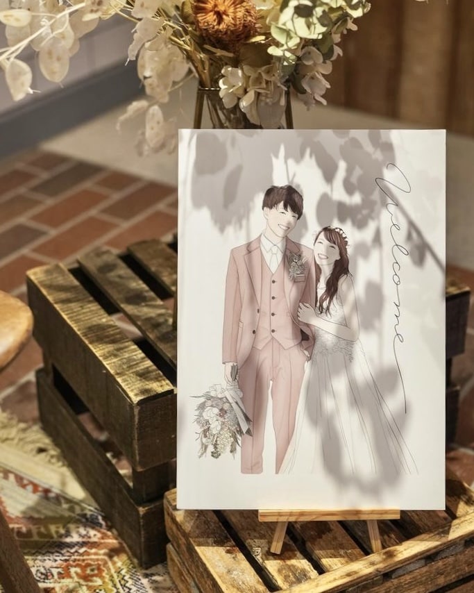 結婚式のウェルカムボード作成します ご本人そっくり & 美化して描きます♡ イメージ2