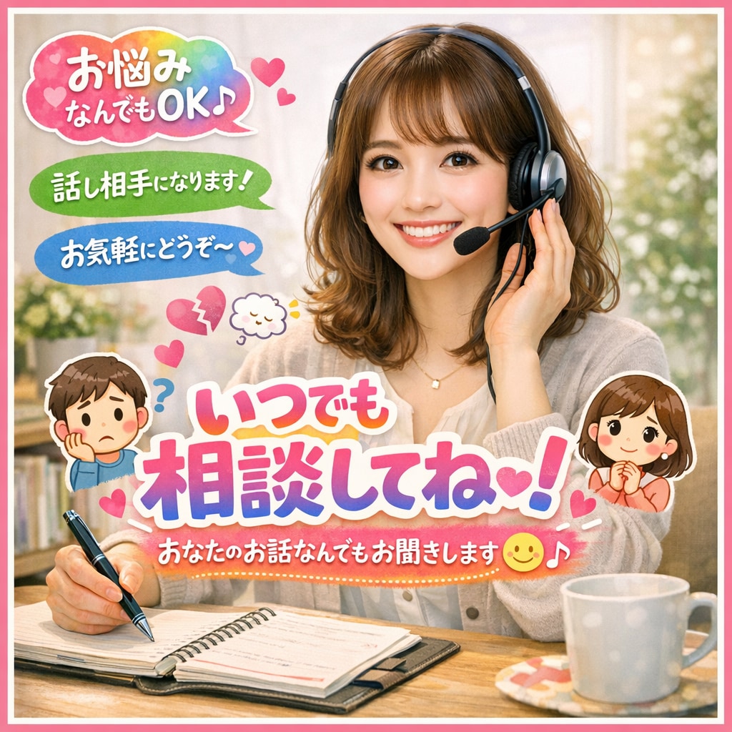 ゆるっと愚痴ききます ゆるっと愚痴きかせてほしいあなたの愚痴そっと受け止めます イメージ1