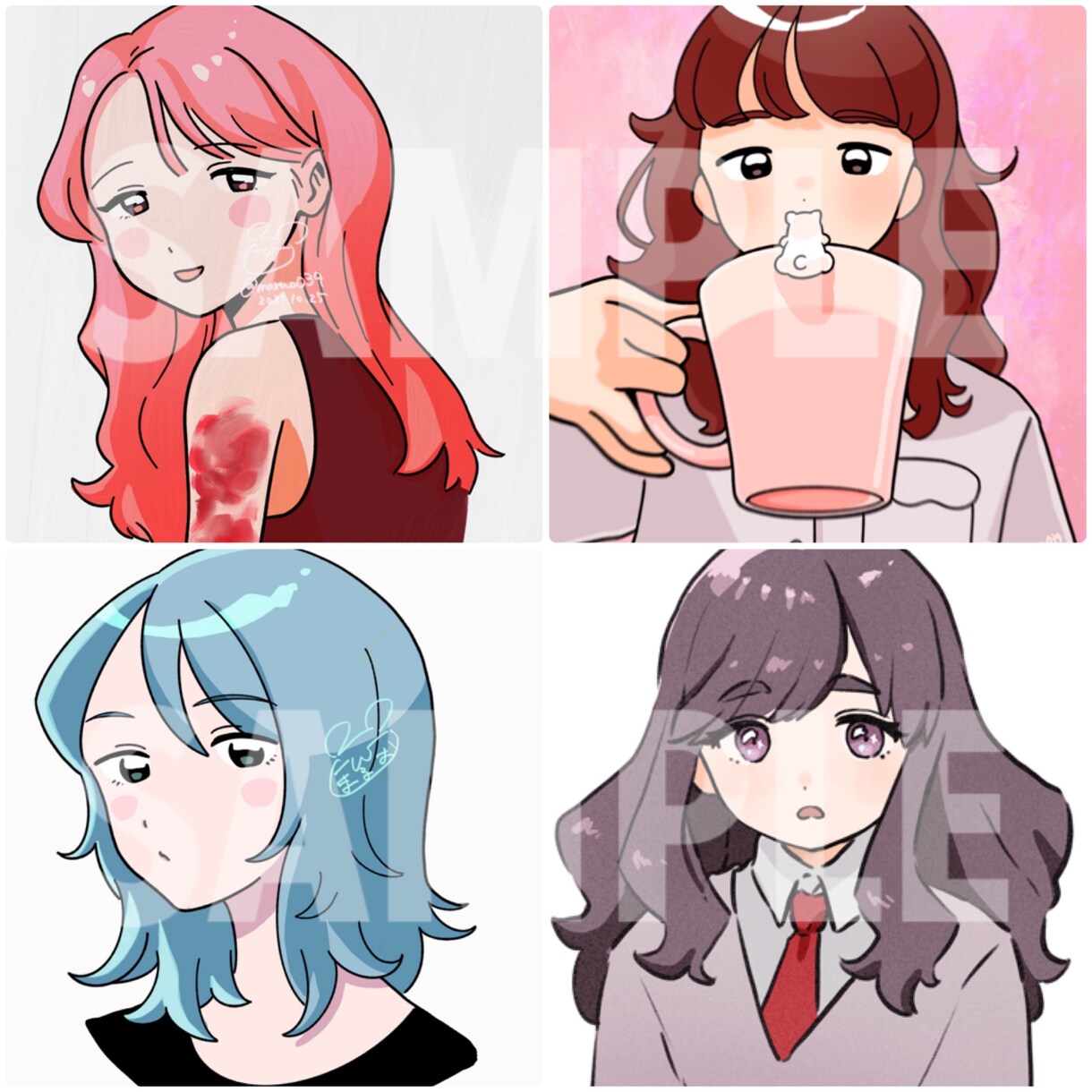 ポップで可愛いアイコンイラスト描きます 人物・動物のゆる～いイラストならおまかせください！ イメージ3