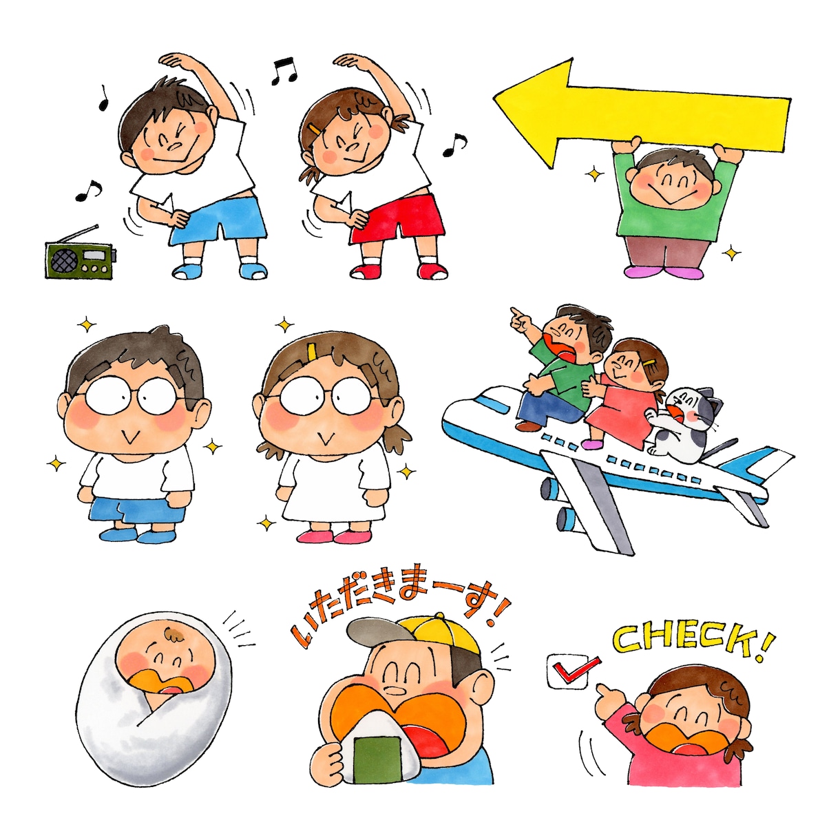 かわいい子供、人物描きます [アナログ手描き]ウェブ、SNS、印刷物などの挿絵にどうぞ！ イメージ2