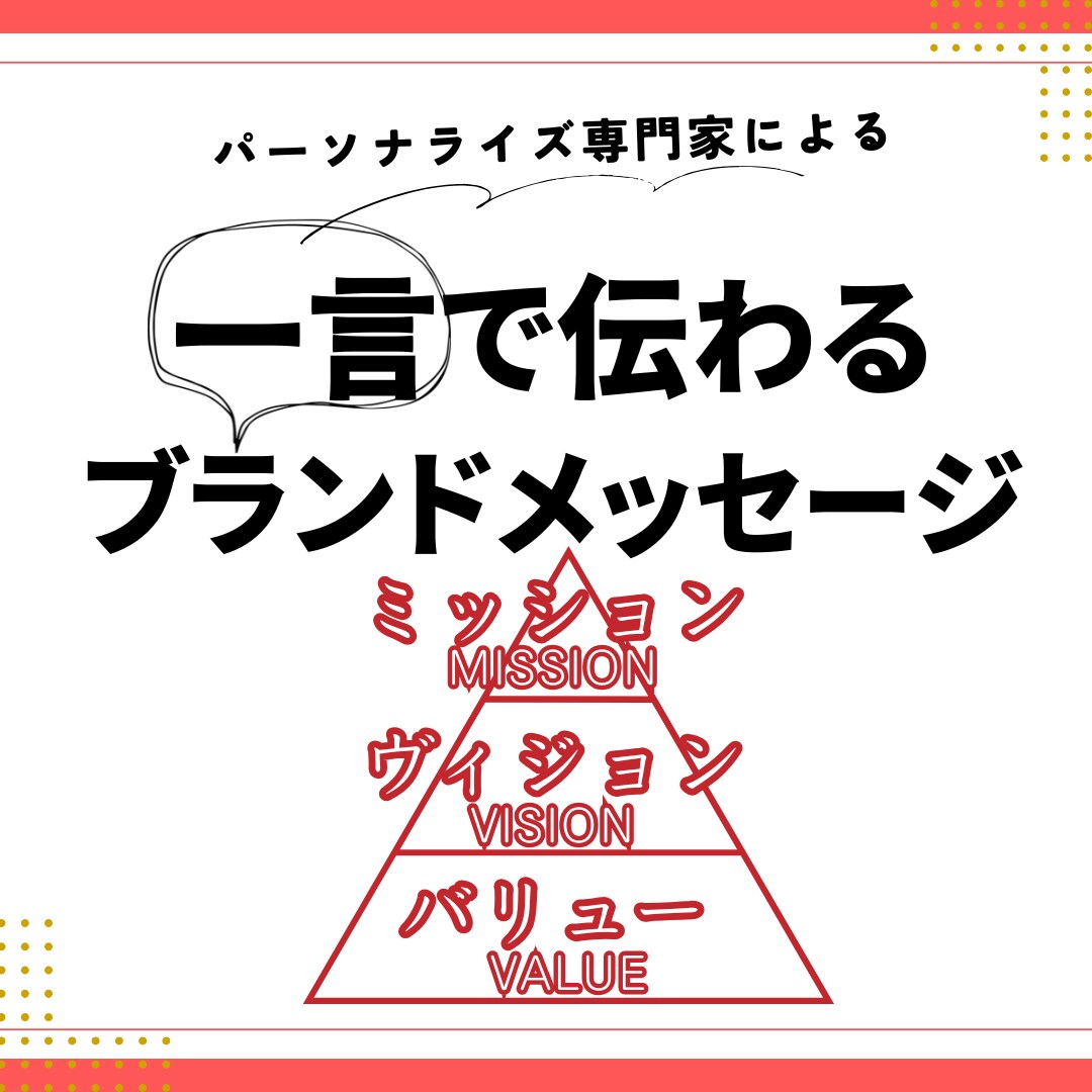 視点を変え相手に響くブランドメッセージを設計します 存在意義や価値を言語化してブランディングを強化！ イメージ1