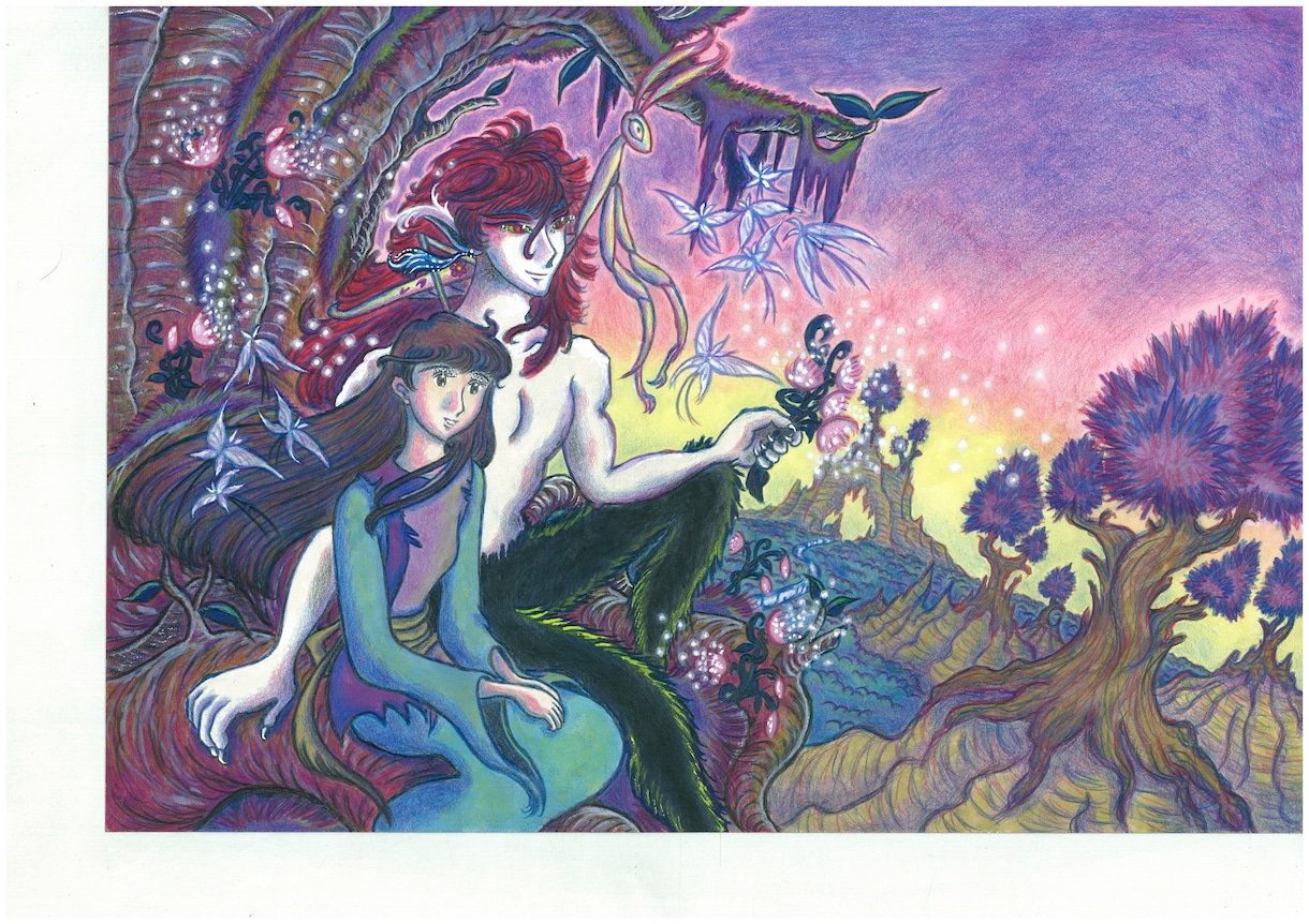 ちょっと個性派タッチのアイコン・ヘッダー等描きます 水彩と色鉛筆の質感が温かい、個性派キャラのアイコンをどうぞ! イメージ6