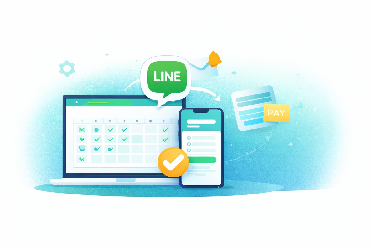 予約システム付きサイトをフルスクラッチで制作します LINE連携・決済対応・PWA対応で集客から予約まで完結 イメージ1