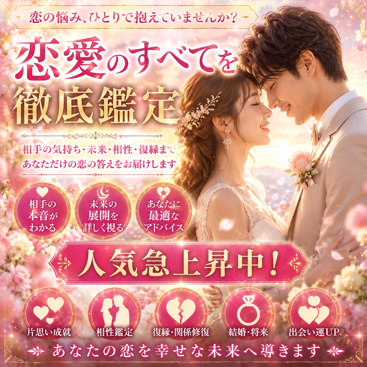 あなたの恋愛運を徹底的に鑑定します 運命的な出会い、あの人のとの関係をカードから読み取ります イメージ1