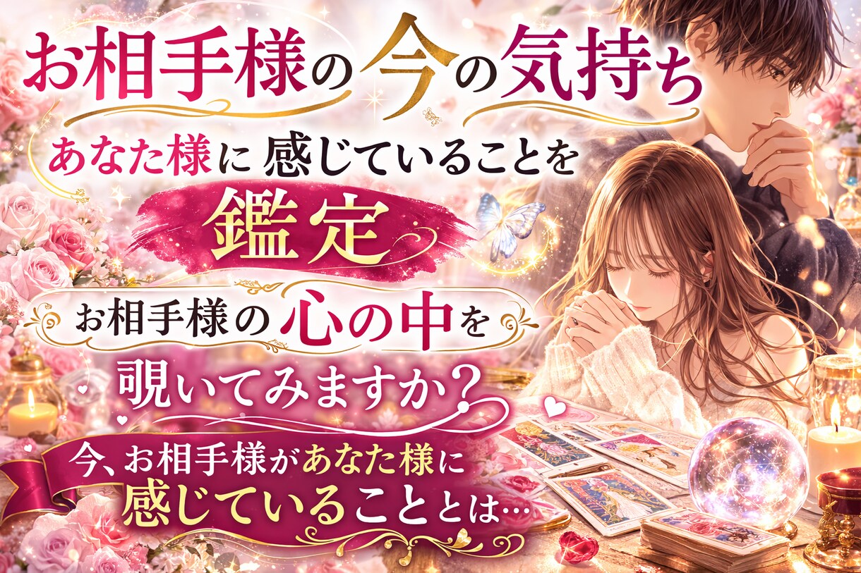 24時間以内回答〜タロット1枚引き恋愛鑑定します お相手様の心の中、覗いてみませんか？今の気持ちを視ます イメージ1