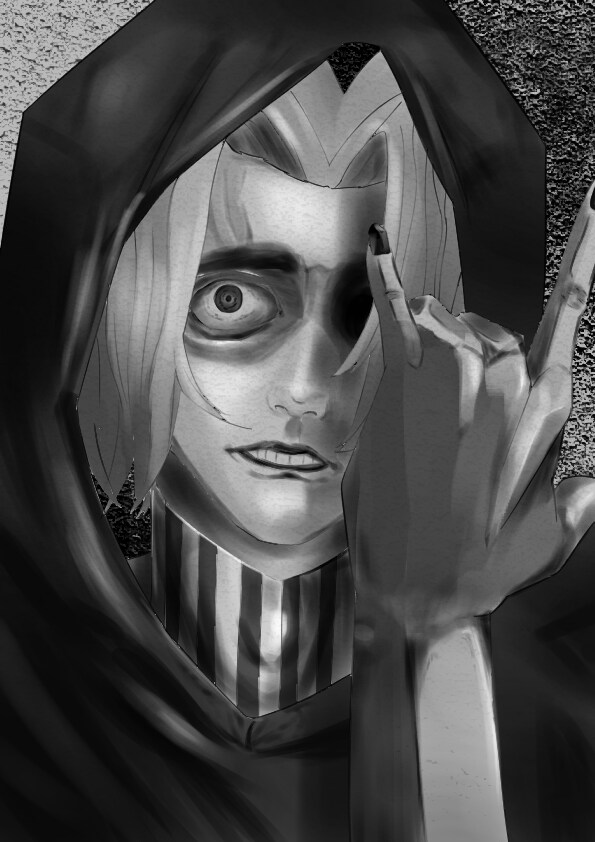 アイコンとして使えるシックな似顔絵描きます モノクロのかっこいいイラストを提供します イメージ1