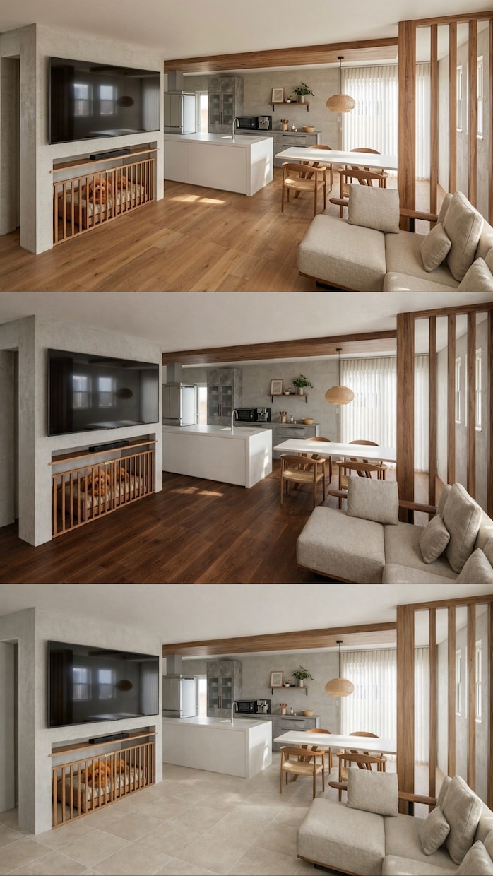 AIで着せ替える【動画付き】内観パース作成します AIで自由にカスタムできる3D内装パースAIサポート付き イメージ6