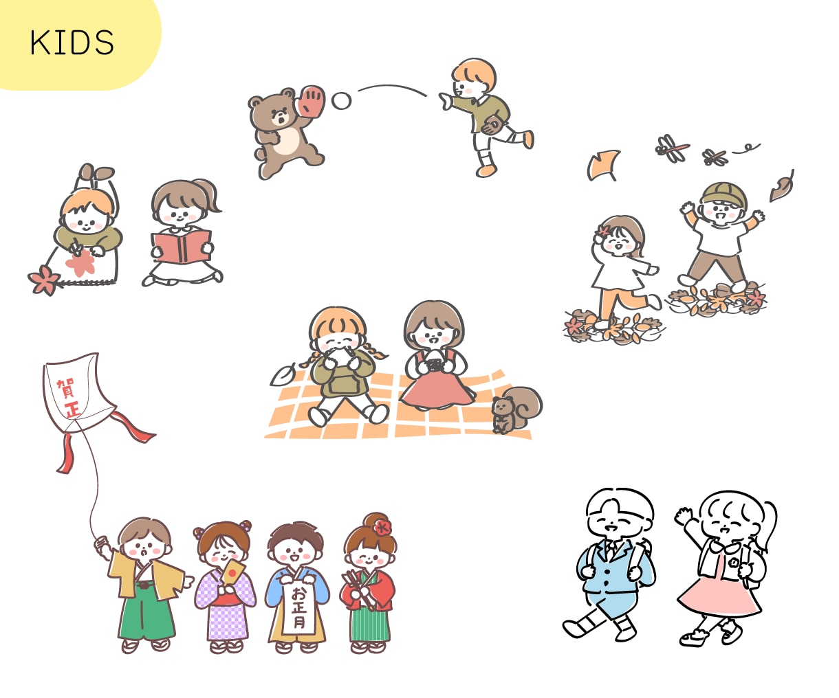 抜け感でおしゃれに！ゆるかわ線画イラスト描きます 女性やお子様向けサービスにぴったり◎シンプルでやさしい絵柄 イメージ5