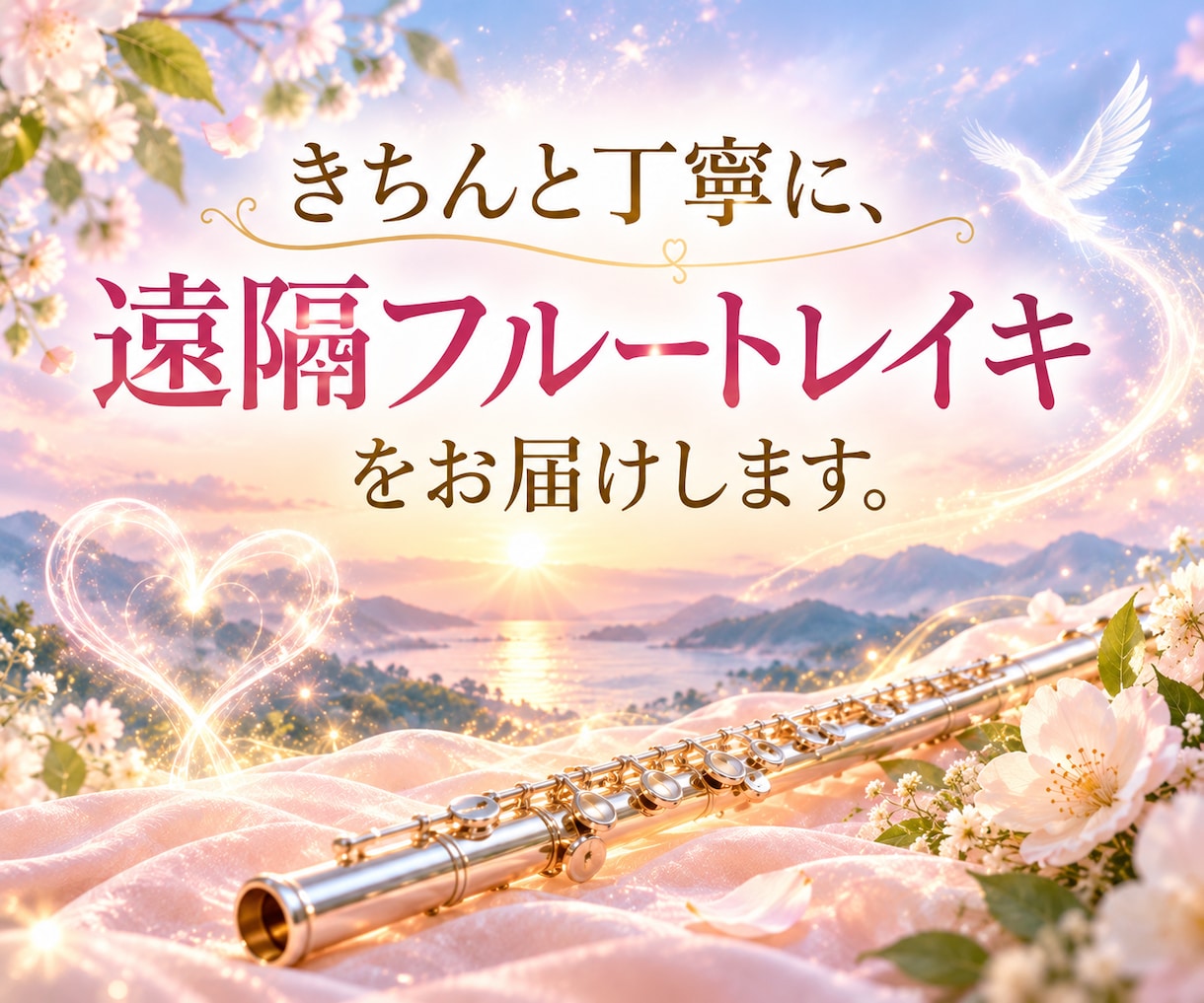 きちんと丁寧に、遠隔フルートレイキをお届けします フルートの音波動で高精度な周波数ヒーリング｜悩み・願い5つ イメージ1