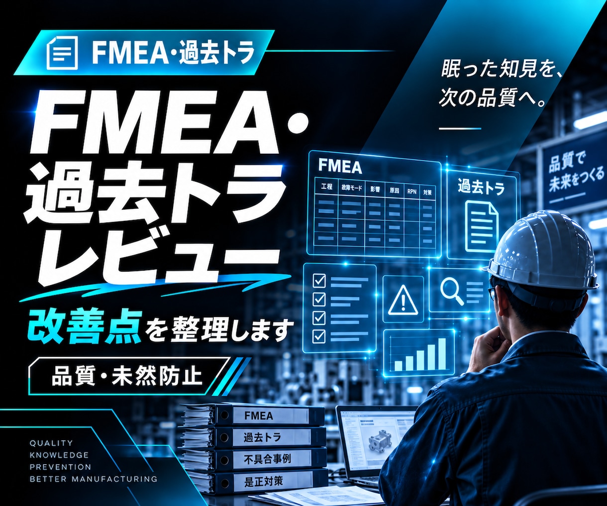 FMEA・過去トラ資料を専門視点でレビューします 「作っただけ」のFMEAを活用できる形へ イメージ1