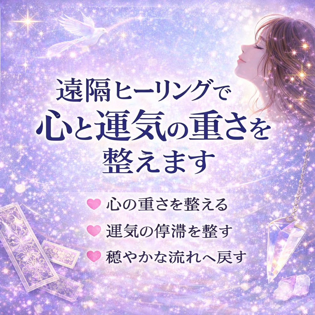 悪い流れが続く原因を霊視し整えます 不調、停滞、自己否定が続く理由を解き、心と運気を軽くします イメージ1