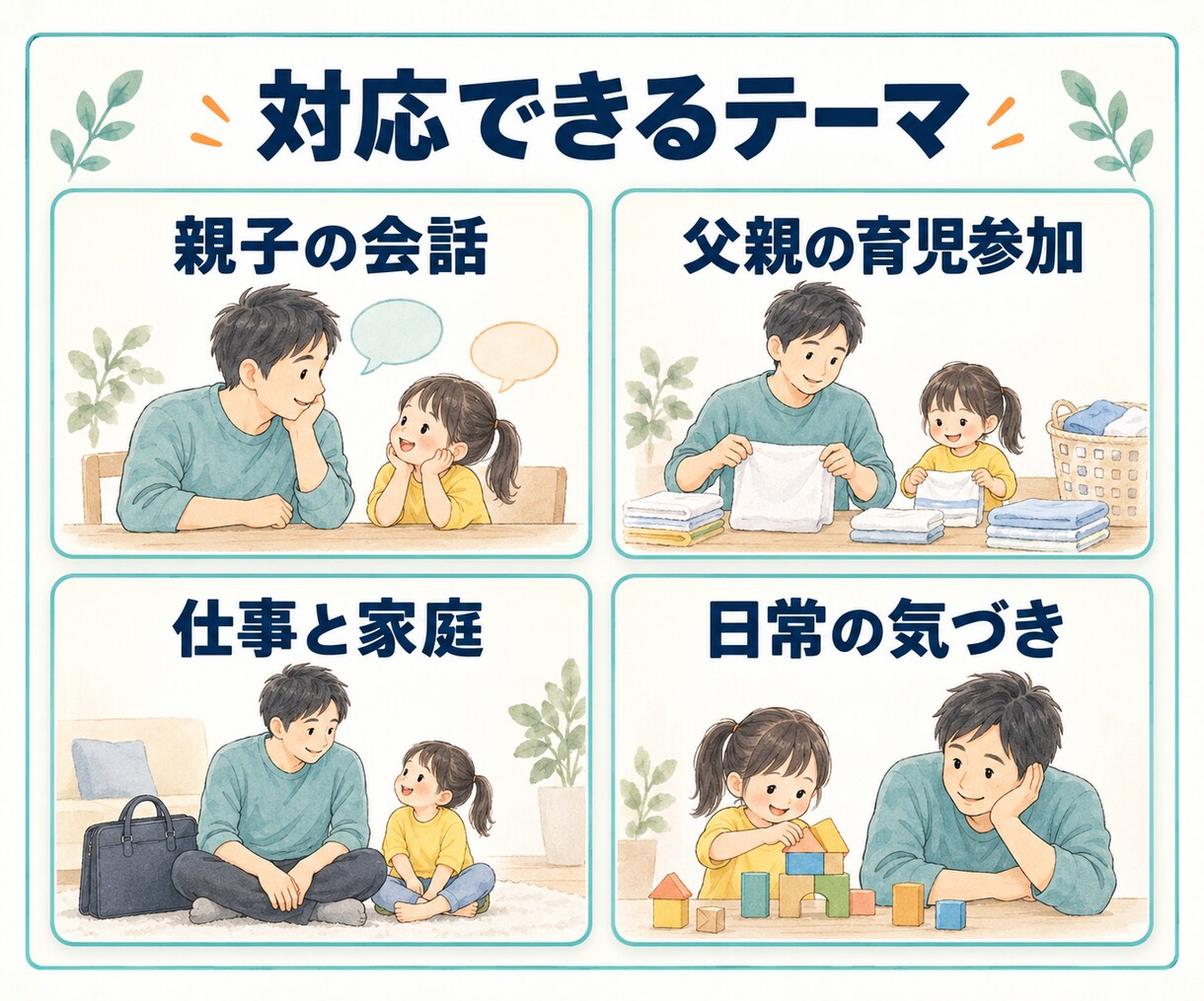 父親目線で共感と気づきのある育児コラムを書きます 親子の日常を観察し、読者に届くエピソードへ イメージ2