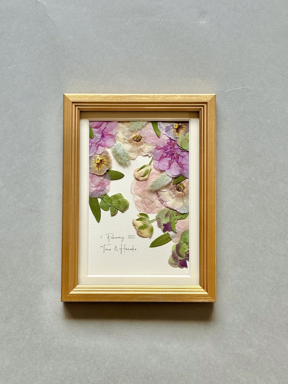 プロポーズのお花と押し花額をお作りします プロポーズを記憶に残るお花&押し花額に、京都限定のセット イメージ4