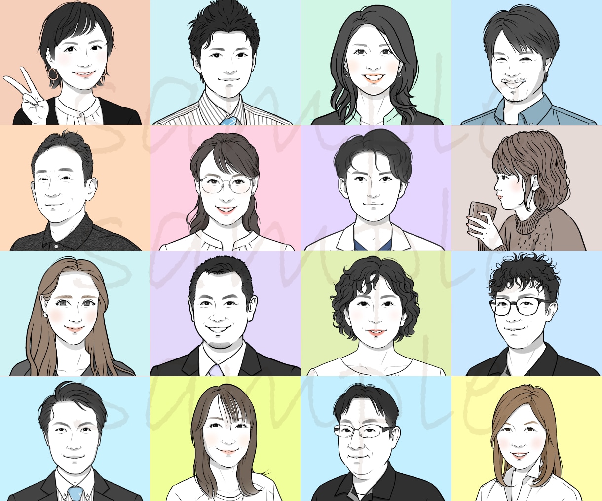 ビジネスに最適！お洒落なモノクロ似顔絵を描きます すっきりとリアルな絵柄で中年の魅力を発信。名刺、アイコンに イメージ8