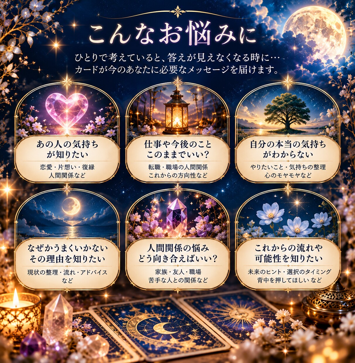 カードから今必要な言葉を読み解きます 絵柄から感じた声を、あなたのための言葉に イメージ2