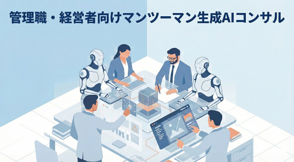 管理職・経営者向け生成AIコンサルやります オーダーメイドの生成AI活用方針を一緒に設計しましょう！ イメージ1