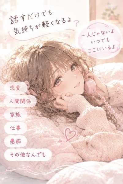 誰にも言えない悩み、ここねに話してみない？ます 恋愛・人間関係・愚痴など、どんなお話も否定せずお聞きします イメージ3