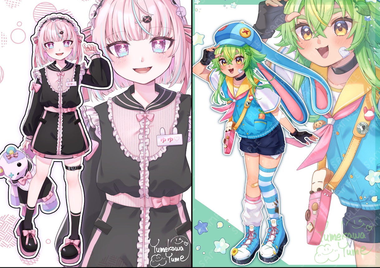実績650件超え！最高に魅力的な立ち絵制作します Vtuber、IRIAM、グッズ等！キャラデザからも可能です イメージ3