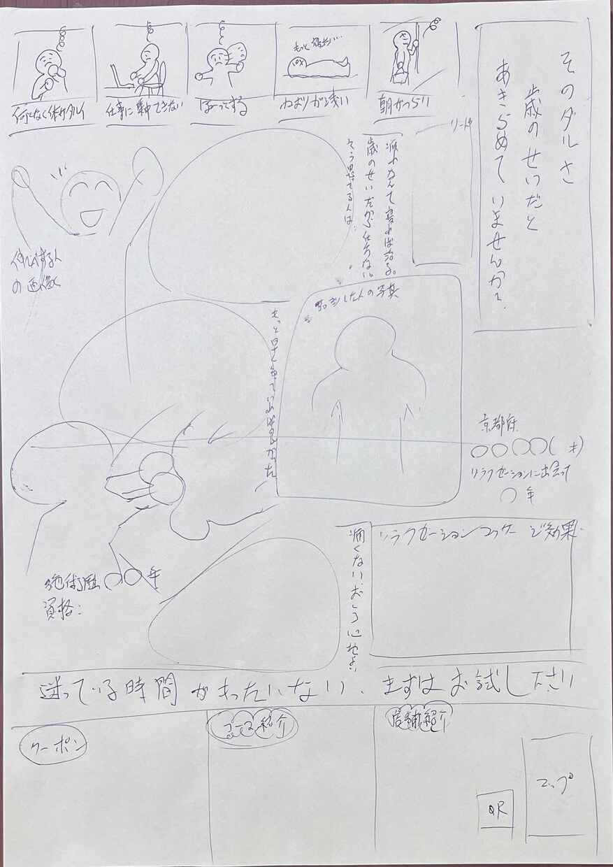 読ませるチラシの手書き原稿（ラフ案）制作します 読ませて注文（問い合わせ）に繋げるためのチラシ手書き原稿制作 イメージ4
